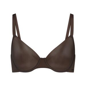 NWT SKIMS No Show Unlined Demi Bra - Espresso